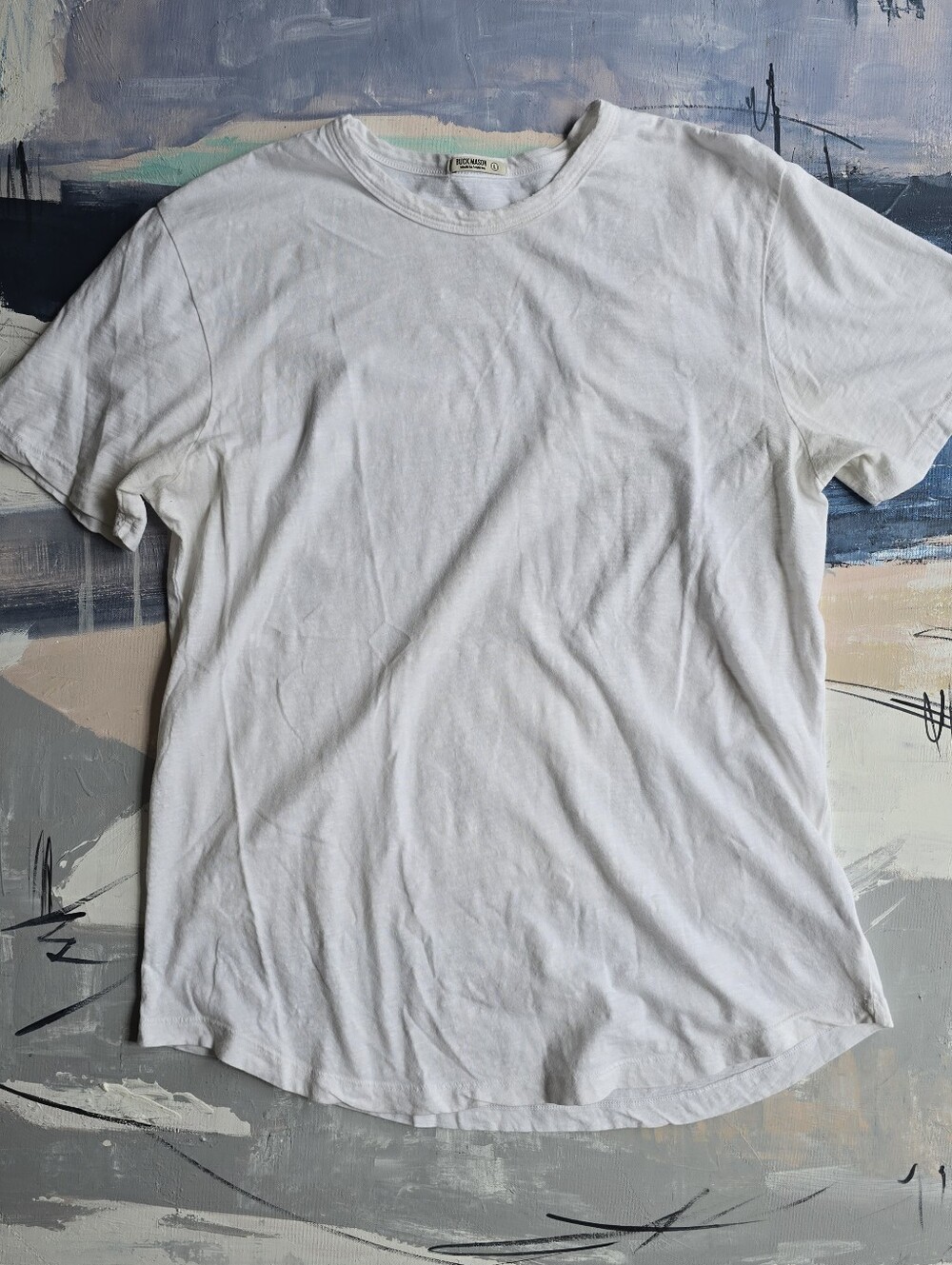 Buck Mason SLUB CLASSIC TEE WHITE L Made USA Cut 4345